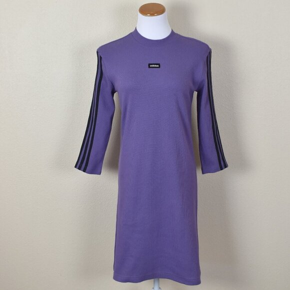 Adidas Moment Tech Purple Black Dress NEW Small - Picture 1 of 9